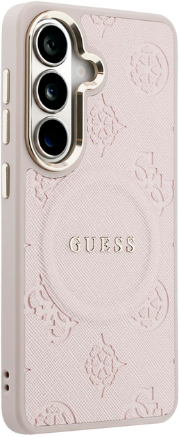 Панель Guess Saffiano Peony Embossed Ring MagSafe для Samsung Galaxy S26+ Pink (3666339613310) - зображення 4