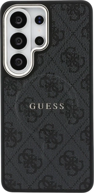 Etui plecki Guess 4G Embossed Ring MagSafe do Samsung Galaxy S26 Ultra Black (3666339613174) - obraz 3