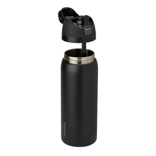 Пляшка термос Owala FreeSip Black 710 мл з нержавіючої сталі, спортивна з трубочкою - зображення 2