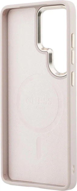 Etui plecki Guess 4G Embossed Ring MagSafe do Samsung Galaxy S26 Ultra Pink (3666339613266) - obraz 7