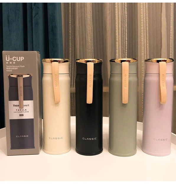 Термос-пляшка U-Cup Classic Tarsla ThinkDifferent 450 мл зелена (з ремінцем-ручкою) - Фото 7 Термос-пляшка U-Cup Classic Tarsla ThinkDifferent 450 мл зелена (з ремінцем-ручкою) - зображення 7