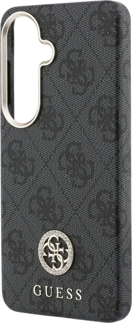 Etui plecki Guess 4G Rhinestone Round Logo MagSafe do Samsung Galaxy S26 Black (3666339613334) - obraz 6