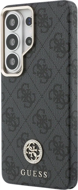 Etui plecki Guess 4G Rhinestone Round Logo MagSafe do Samsung Galaxy S26 Ultra Black (3666339613358) - obraz 2