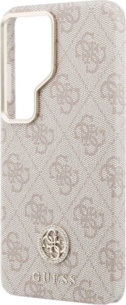 Etui plecki Guess 4G Rhinestone Round Logo MagSafe do Samsung Galaxy S26 Ultra Pink (3666339613389) - obraz 6