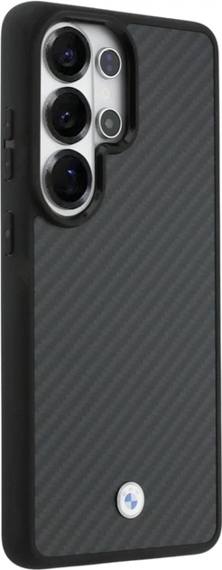 Чохол BMW Sign Magnetic Carbon Fiber MagSafe для Samsung Galaxy S26 Ultra Grey/Black (BMHMS26L24CFSIMMK) - зображення 4