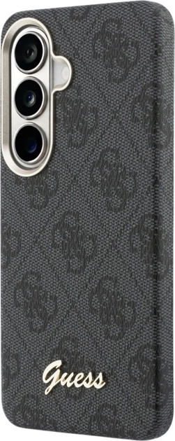 Etui plecki Guess 4G Script MagSafe do Samsung Galaxy S26 Black (3666339612979) - obraz 2