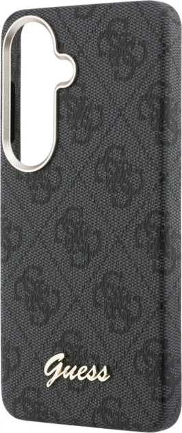 Etui plecki Guess 4G Script MagSafe do Samsung Galaxy S26 Black (3666339612979) - obraz 6