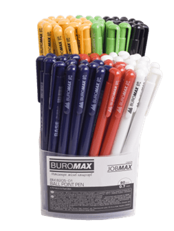 Ручка кулькова авт. BUROMAX 8205-01 0,7мм Base, синя (80) /BM.8205-01/ - изображение 3
