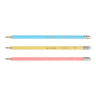 Олівець графітовий BUROMAX 8526 HB із резинкою, PASTEL трикутний (100) /BM.8526/ - зображення 7