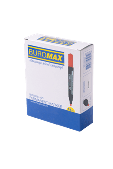Маркер перманентний BUROMAX 8700-05 2,5мм червоний (12) /BM.8700-05/ - Фото 3 Маркер перманентний BUROMAX 8700-05 2,5мм червоний (12) /BM.8700-05/ - изображение 3