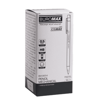 Олівець мех. 0,5мм BUROMAX 8654-06 JOBMAX св.бірюзовий пластик. (50), /BM.8654-06/ - изображение 2
