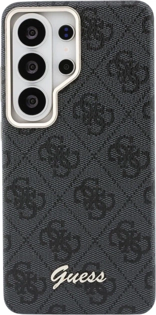 Etui plecki Guess 4G Script MagSafe do Samsung Galaxy S26 Ultra Black (3666339612993) - obraz 3