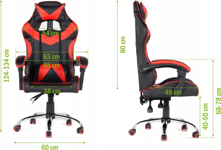 Геймерське крісло Meven Gamer Чорно-червоне (5900607538416) - зображення 11