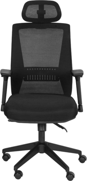 Офісне крісло ModernHome by Multistore поворотне ергономічне Чорне 3219 (5905817009305) - зображення 2