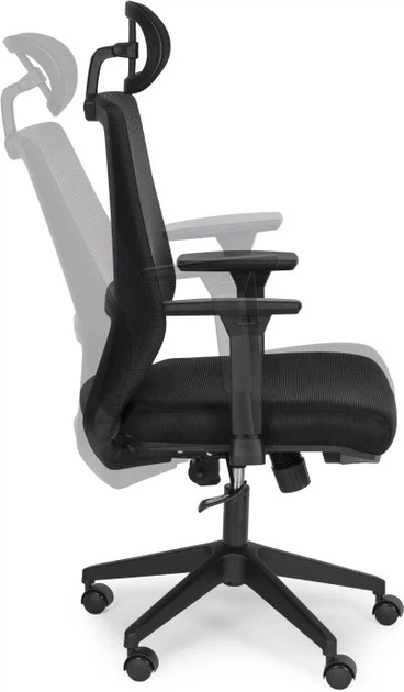 Офісне крісло ModernHome by Multistore поворотне ергономічне Чорне 3219 (5905817009305) - зображення 4