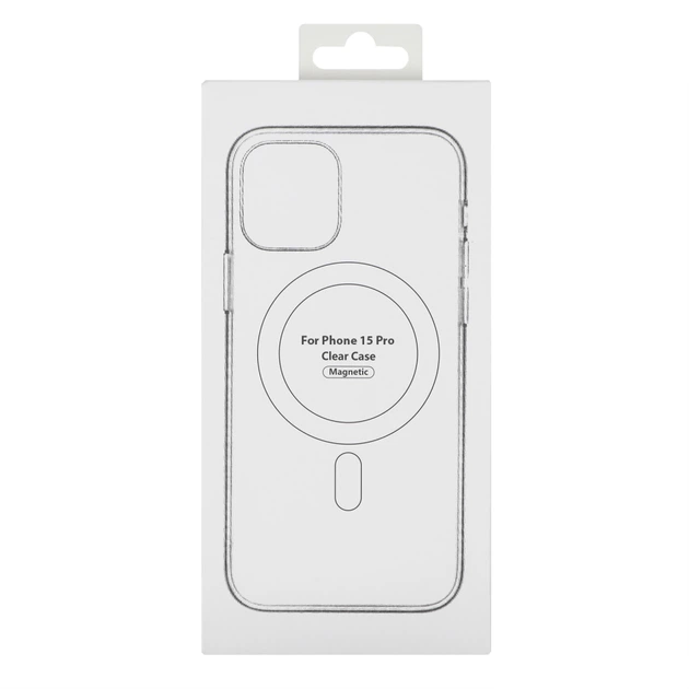 Прозрачный чехол для iPhone 15 Pro TPU Clear Case с MagSafe - изображение 4