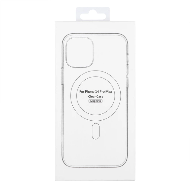 Прозорий чохол для iPhone 14 Pro Max TPU Clear Case з MagSafe - зображення 7