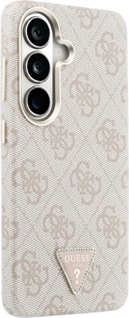 Панель Guess 4G Triangle Logo MagSafe для Samsung Galaxy S26 Pink (3666339613488) - зображення 4