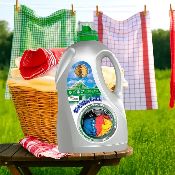 Гель для прання WASH & FREE Універсальний Гірська свіжість 5л (96142221) - изображение 3