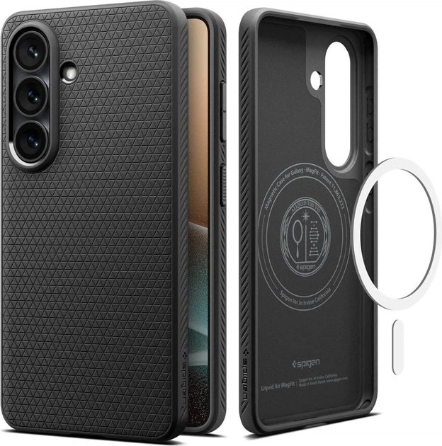 Etui plecki Spigen Liquid Air Mag MagSafe Case do Samsung Galaxy S26 Black (ACS10730) - obraz 2