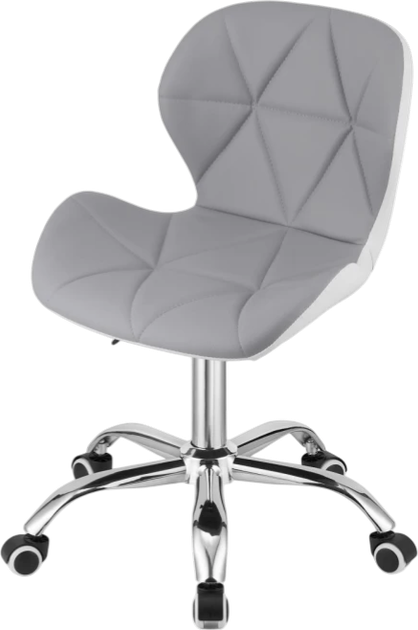 Krzesło biurowe Leobert Avola obrotowe z szerokim oparciem Szaro-białe (5903332061693) - obraz 3