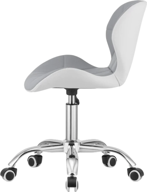 Krzesło biurowe Leobert Avola obrotowe z szerokim oparciem Szaro-białe (5903332061693) - obraz 4