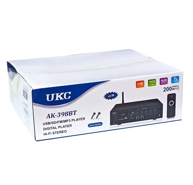 Аудио усилитель UKC AK-398BT 2x200W с поддержкой Bluetooth и USB 10373 - изображение 7