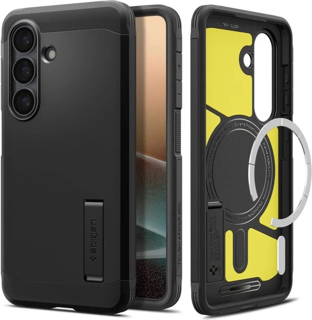 Etui plecki Spigen Tough Armor Mag MagSafe Case do Samsung Galaxy S26 Black (ACS10738) - obraz 2