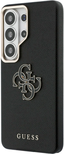 Etui Guess Grained Big 4G Metal Logo do Samsung Galaxy S26 Ultra Black (3666339612931) - obraz 2