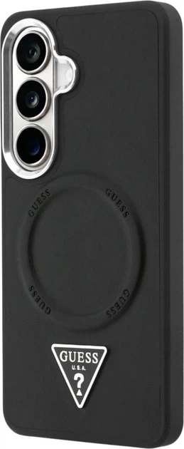 Панель Guess Embossed Ring Triangle Logo MagSafe для Samsung Galaxy S26 Black (3666339613860) - зображення 2