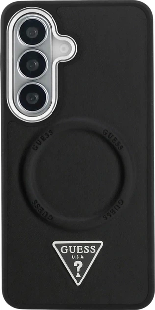 Панель Guess Embossed Ring Triangle Logo MagSafe для Samsung Galaxy S26 Black (3666339613860) - зображення 3