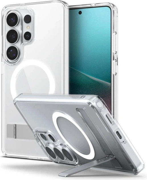 Etui plecki Spigen Ultra Hybrid S Mag MagSafe Case do Samsung Galaxy S26 Ultra Clear White (ACS11032) - obraz 2