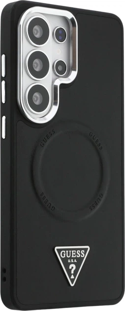 Панель Guess Embossed Ring Triangle Logo MagSafe для Samsung Galaxy S26 Ultra Black (3666339613877) - зображення 4