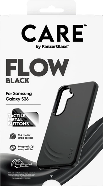Чохол CARE by PanzerGlass Flow QI для Samsung Galaxy S26 Black (CR13323) - зображення 3