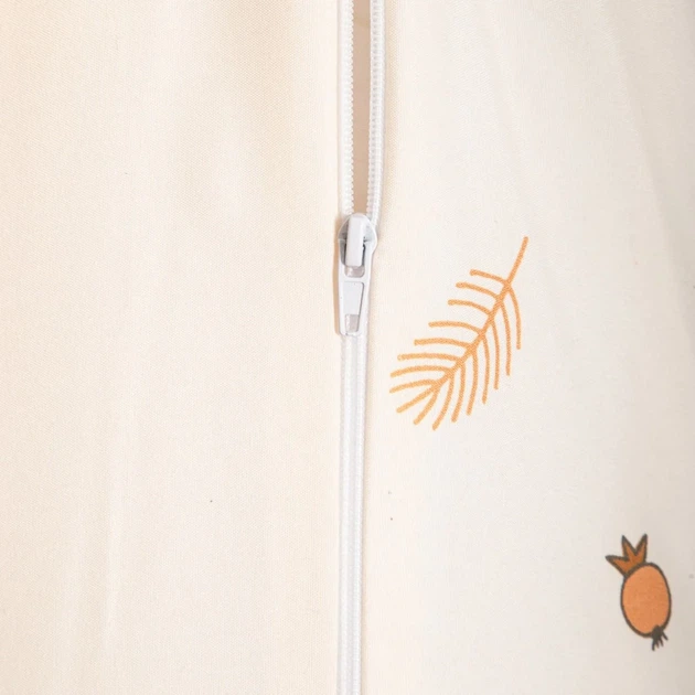 Komplet pościeli Homla Shroom Poszewka na kołdrę 160 x 200 cm + 2 poszewki na poduszki 70 x 80 cm z mikrofibry w grzyby ecru (5906496756009) - obraz 4