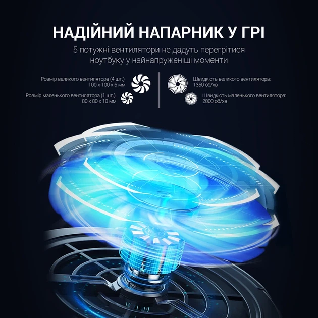 Підставка для охолодження ноутбука GamePro (CP1450) - зображення 12