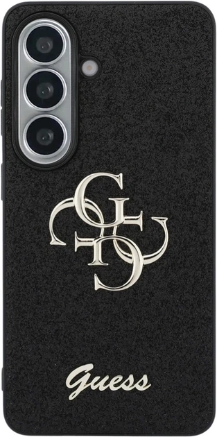 Панель Guess Fixed Glitter Big 4G Metal Logo для Samsung Galaxy S26 Black (3666339613921) - зображення 3