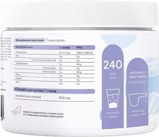 Suplement diety Osavi Inozytol (Myo-inozytol), proszek 240 g (5904139923122) - obraz 2