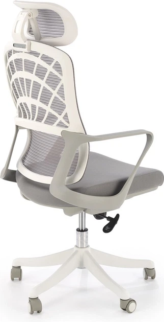 Офісне крісло Halmar Vesuvio 2 Сіро-біле (5905248131774) - зображення 2