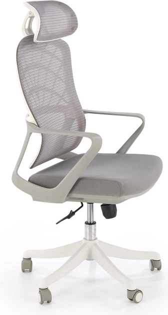 Офісне крісло Halmar Vesuvio 2 Сіро-біле (5905248131774) - зображення 3