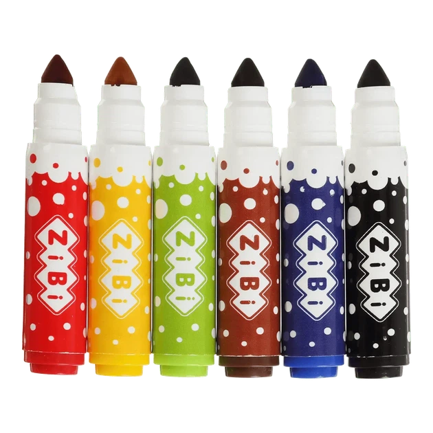 Фломастери ZiBi Super Washable Jumbo 6 кольорів BABY Line ZB.2816 - Фото 3 Фломастери ZiBi Super Washable Jumbo 6 кольорів BABY Line ZB.2816 - изображение 3