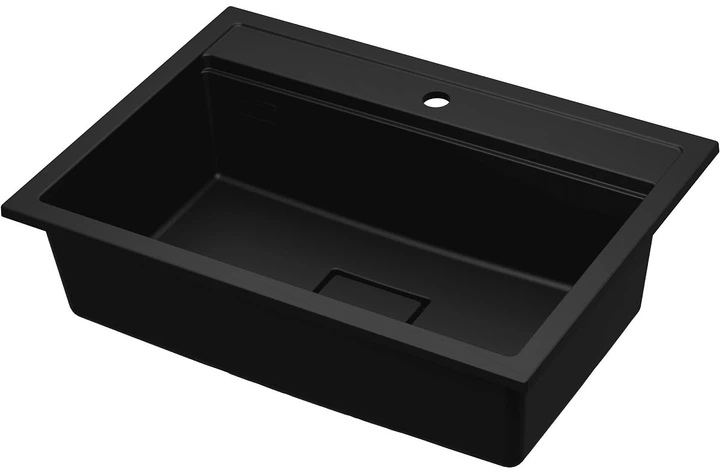 Zlew kuchenny Kernau KGS R 70 1B Deep Black - obraz 2