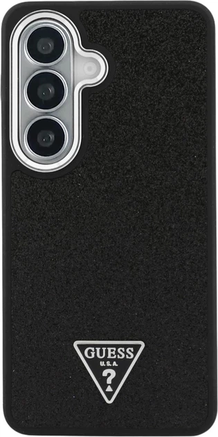 Etui plecki Guess Fixed Glitter Triangle MagSafe do Samsung Galaxy S26 Plus Black (3666339613525) - obraz 3