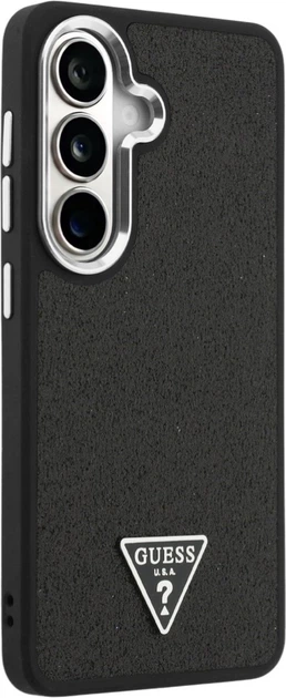 Etui plecki Guess Fixed Glitter Triangle MagSafe do Samsung Galaxy S26 Plus Black (3666339613525) - obraz 4
