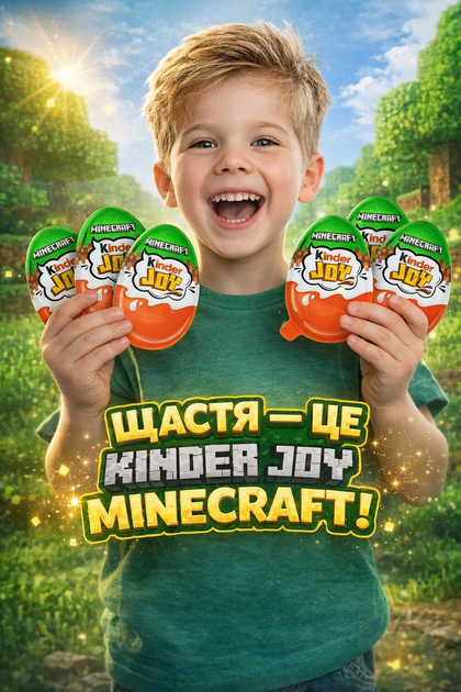 Kinder Joy Minecraft 8 шт по 20 г кіндер джой майнкрафт шоколадне яйце з іграшкою сюрприз Ferrero для дітей подарунок фанатам гри колекційна фігурка нова серія - Фото 8 Kinder Joy Minecraft 8 шт по 20 г кіндер джой майнкрафт шоколадне яйце з іграшкою сюрприз Ferrero для дітей подарунок фанатам гри колекційна фігурка нова серія - зображення 8