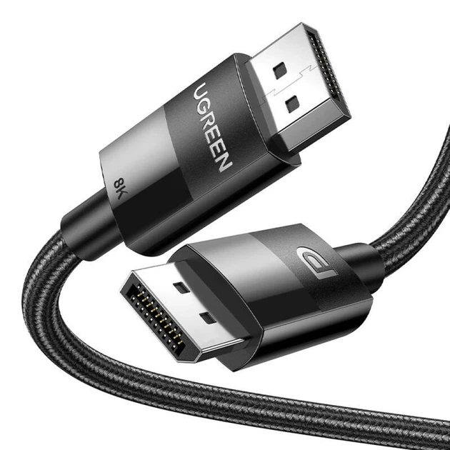 Кабель Ugreen DP114 DisplayPort to DisplayPort 8K 1m Black (80390) - Фото 2 Кабель Ugreen DP114 DisplayPort to DisplayPort 8K 1m Black (80390) - зображення 2