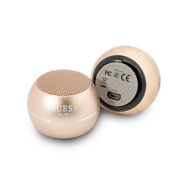 Акустическая система Guess Bluetooth Speaker mini Gold (GUWSALGED) - изображение 3