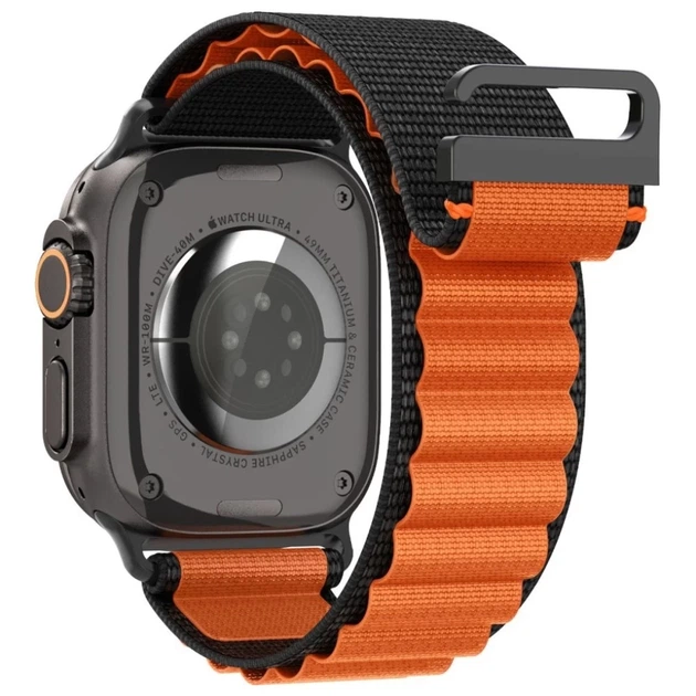 Ремінець Spigen WBF1 для Apple Watch 49 | 46 | 45 | 44 mm Black Orange (AMP10145) - зображення 2