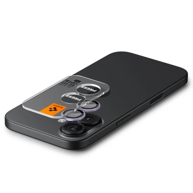 Защитное стекло Spigen для камеры iPhone 17 | 16 Plus | 16 Optik Pro Glas.TR "EZ FIT" Purple (2 pack) (AGL10127) - изображение 5