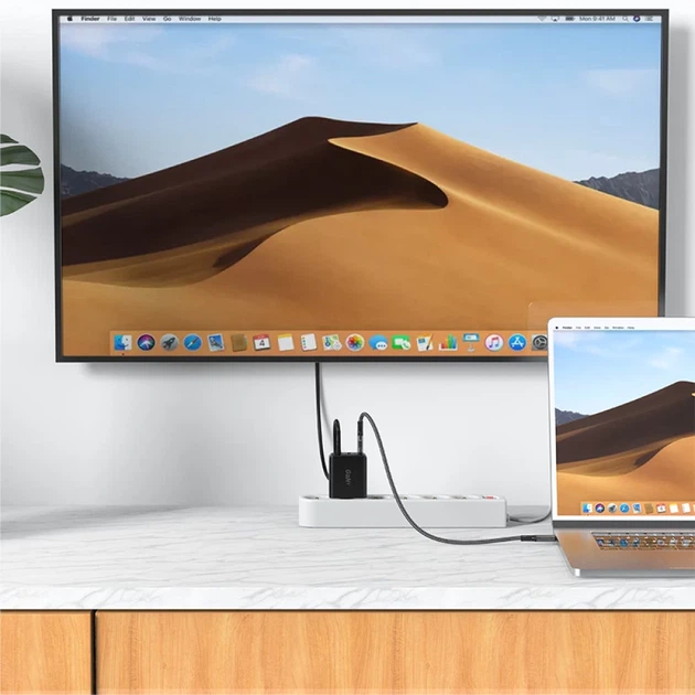 Сетевое зарядное устройство Acefast A17 65W USB-C | USB-A | HDMI with USB-C to USB-C Cable Black (A17 black) - изображение 4